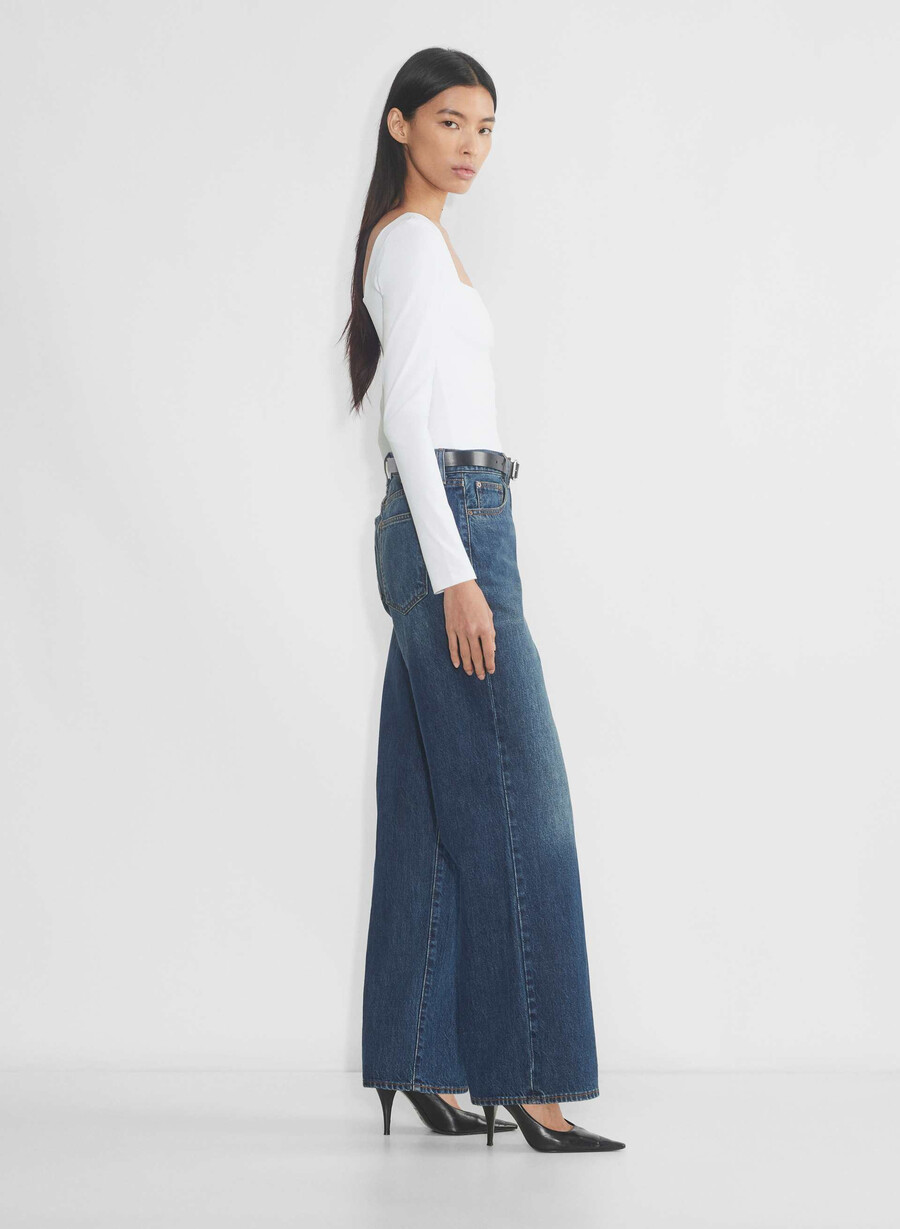 original contour squareneck hip långärmad ljusvit