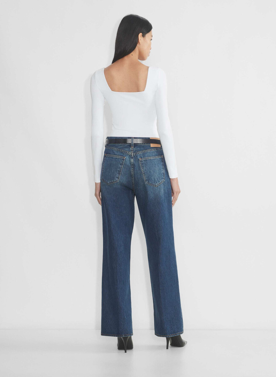 original contour squareneck hip långärmad ljusvit