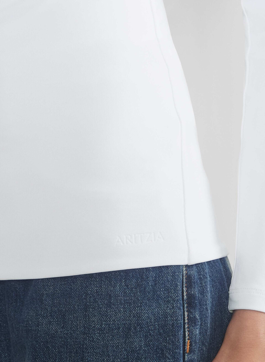 original contour squareneck hip långärmad ljusvit