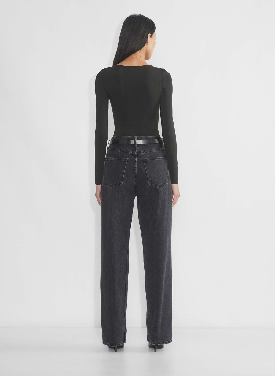 original contour crew hip långärmad tröja ljusvit