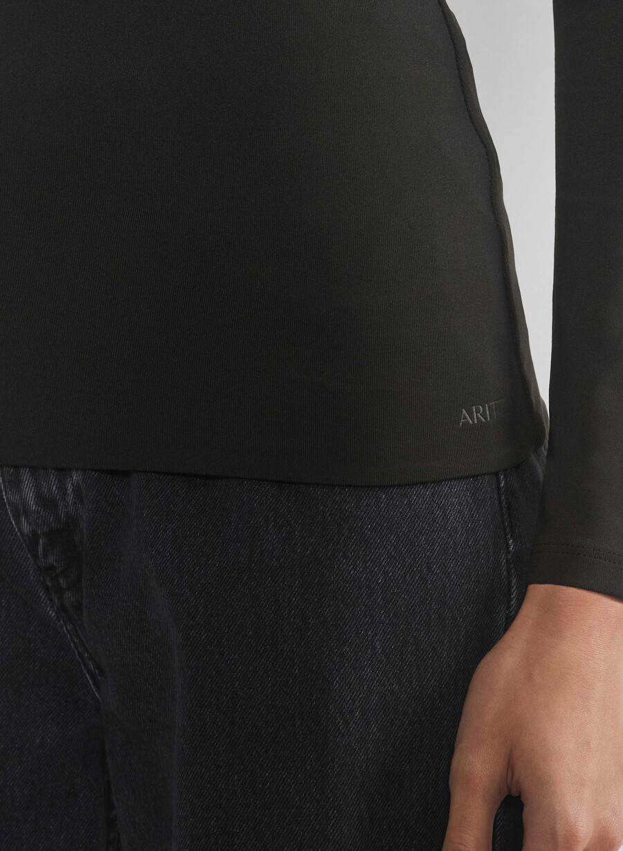 original contour crew hip långärmad tröja ljusvit