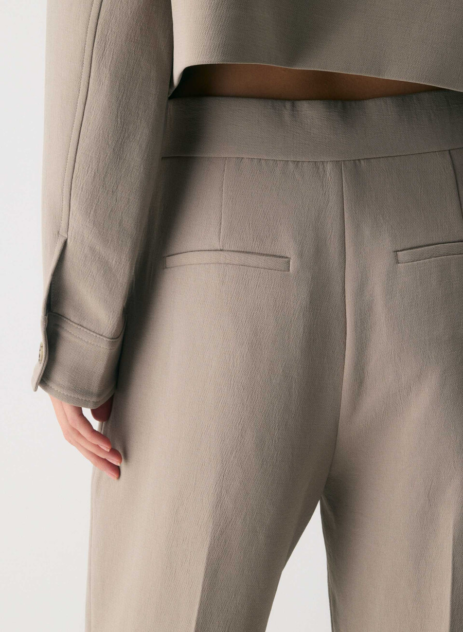 the limitless pant - crepette nomad taupe