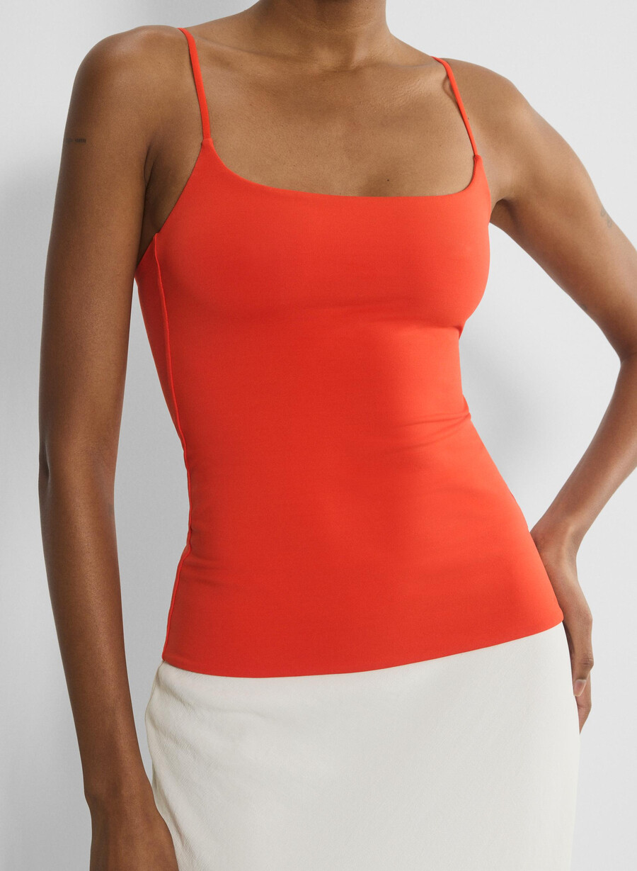 original contour squareneck cami hip linne svart