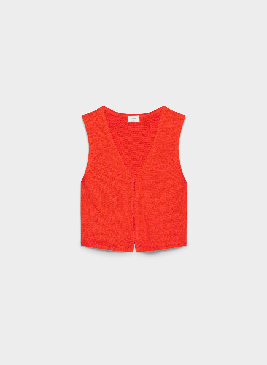 baskisk tröjväst poppy red