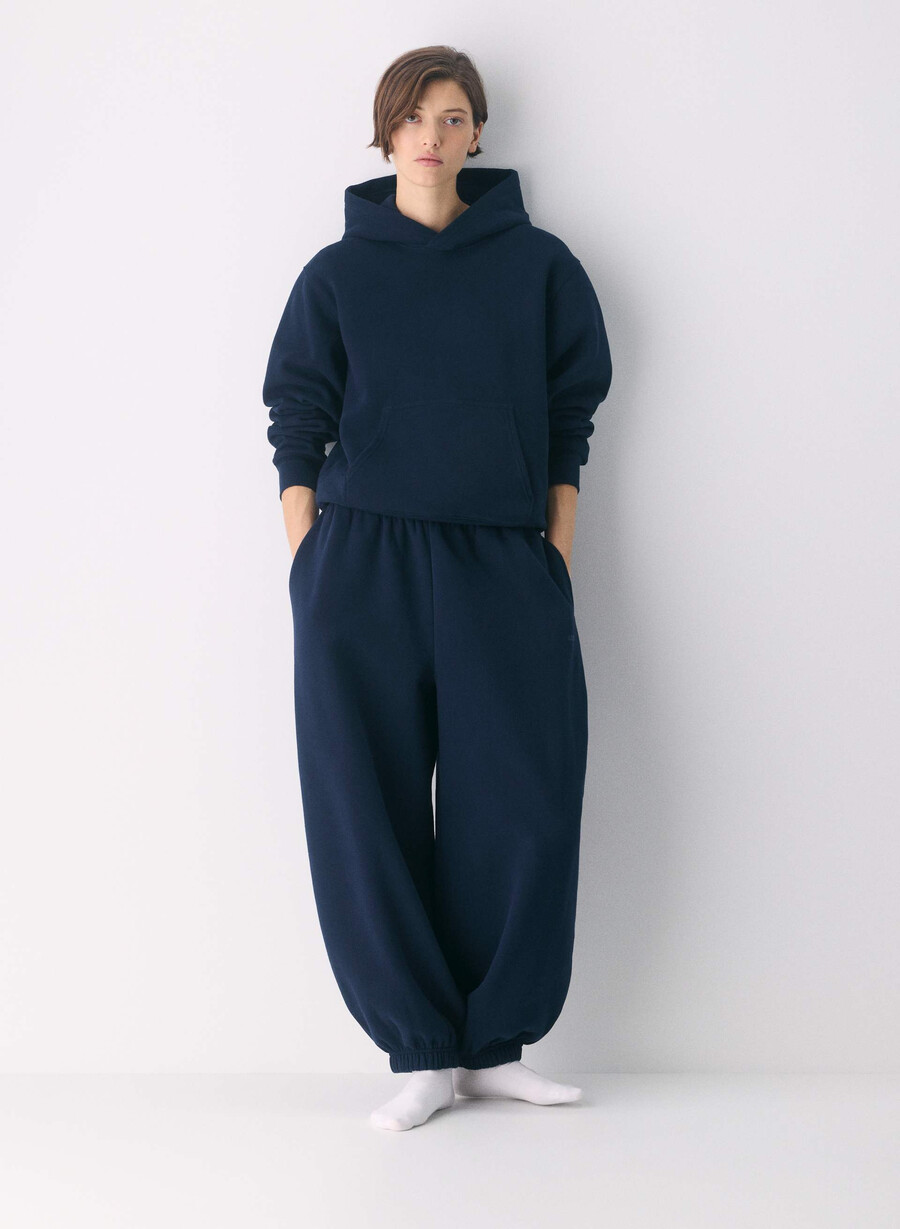 mysig fleece-huvtröja med perfekt passform admiral
