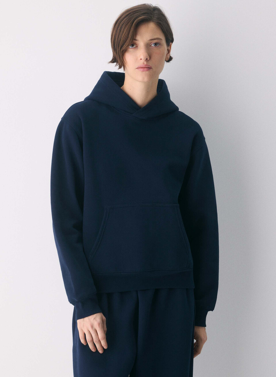 mysig fleece-huvtröja med perfekt passform admiral