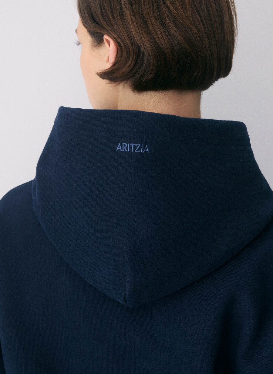 mysig fleece-huvtröja med perfekt passform admiral