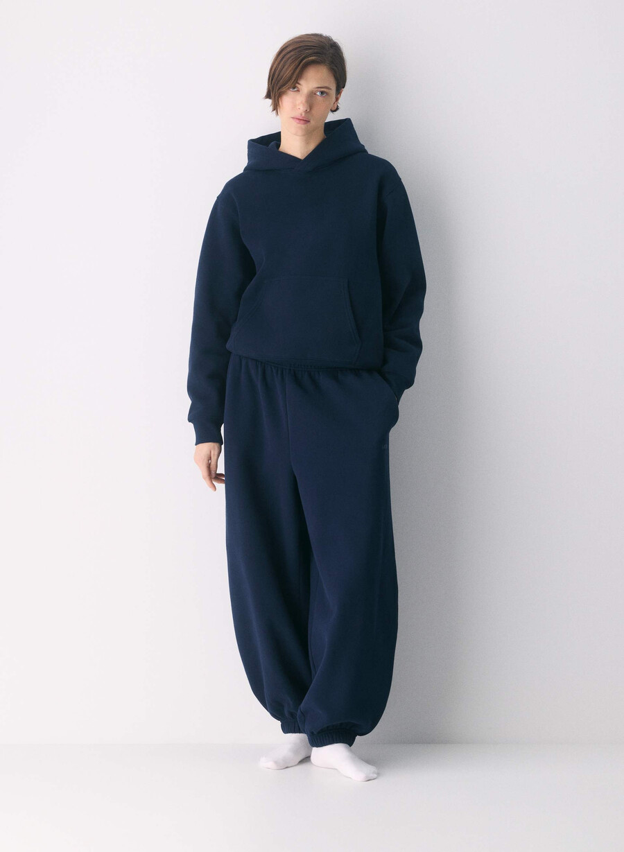 mysig fleece-huvtröja med perfekt passform admiral