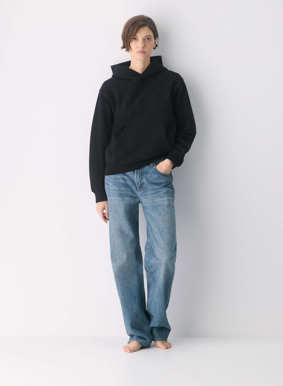 mysig fleece perfect hoodie svart