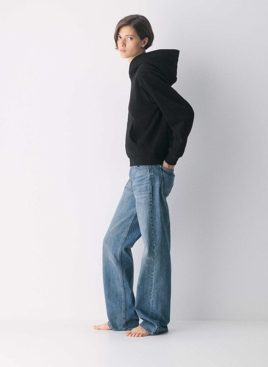 mysig fleece perfect hoodie svart