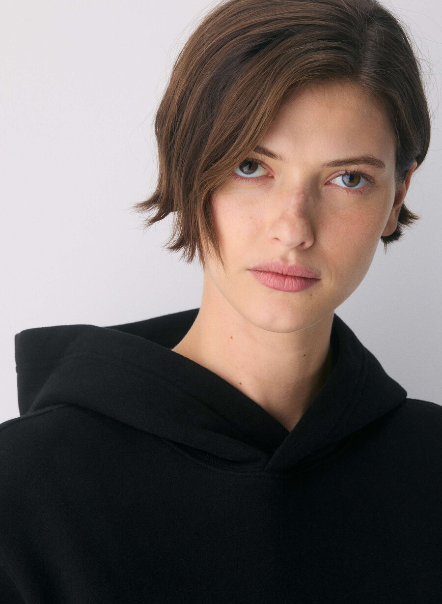 mysig fleece perfect hoodie svart