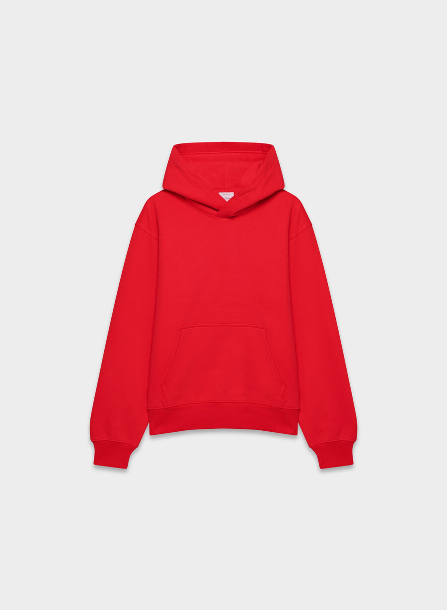 mysig fleece-huvtröja med perfekt passform blinkande röd