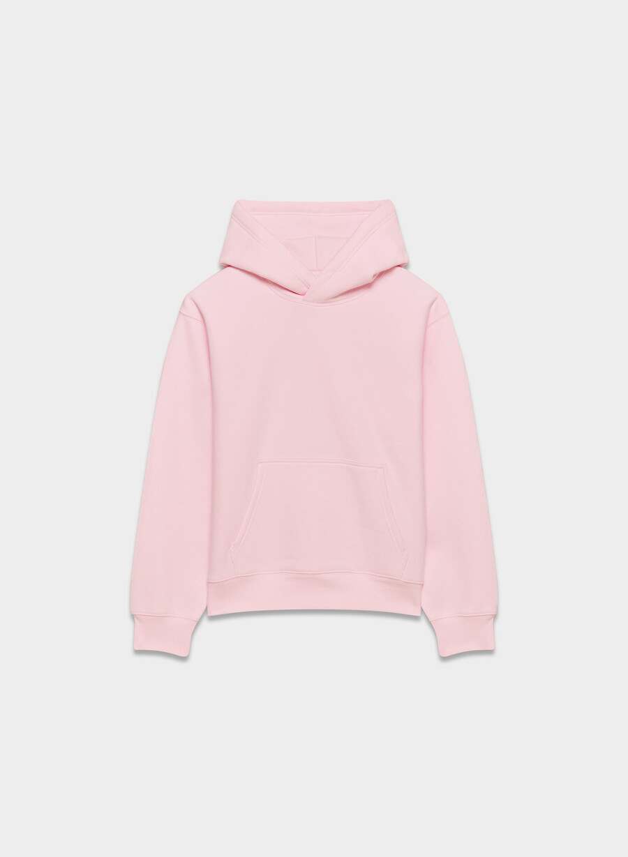 mysig fleece-huvtröja i perfekt färg villa rosa