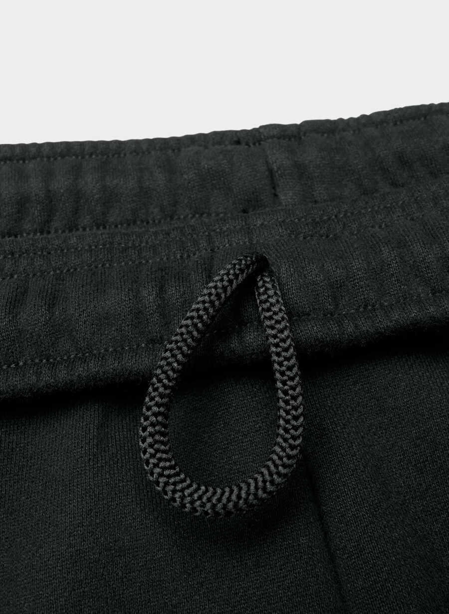 mysiga sweatfleece mega cargo träningsbyxor svart