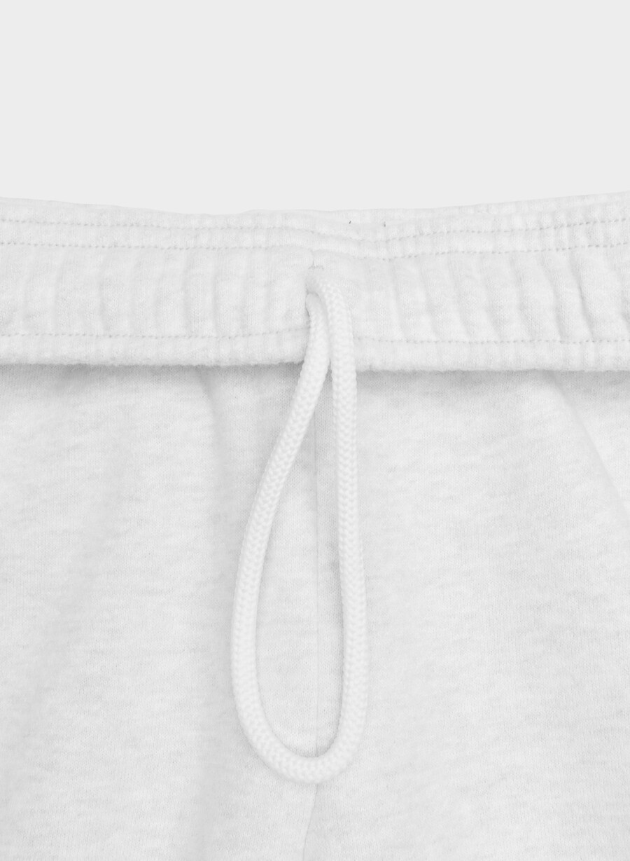 mysig sweatfleece mega cargo träningsbyxa i meljord molnvit