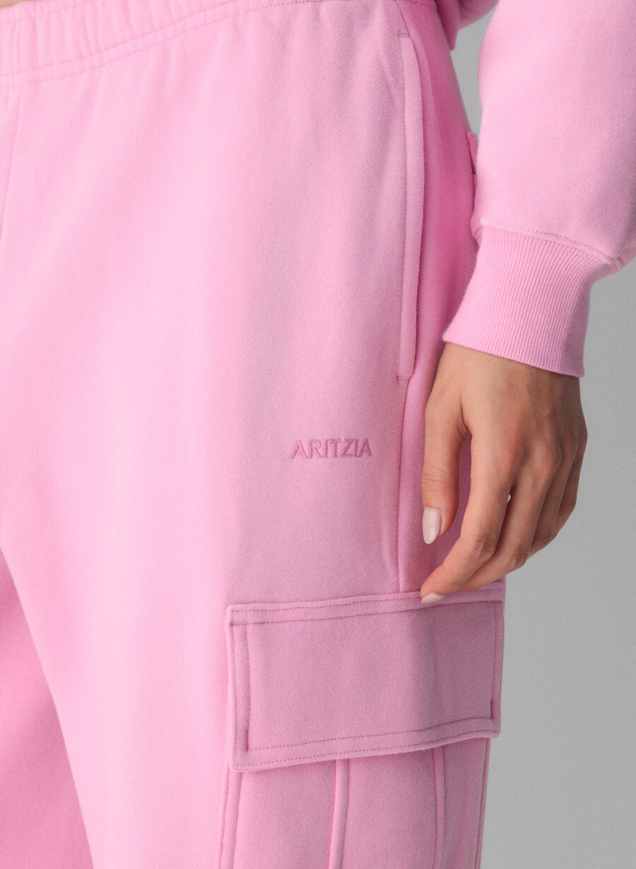 mysig fleece mega cargo mjukisbyxa morganite rosa