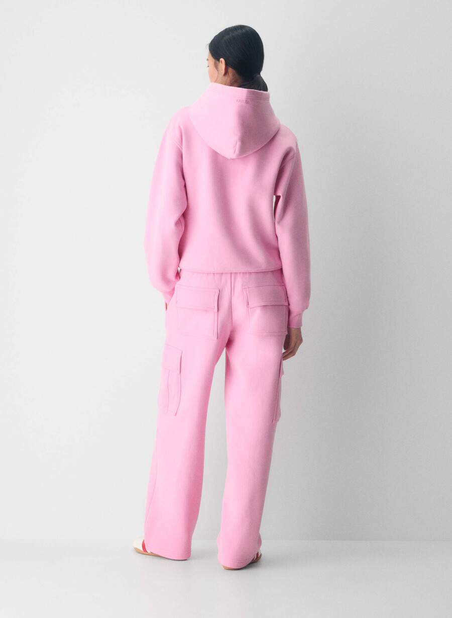 mysig fleece mega cargo mjukisbyxa morganite rosa