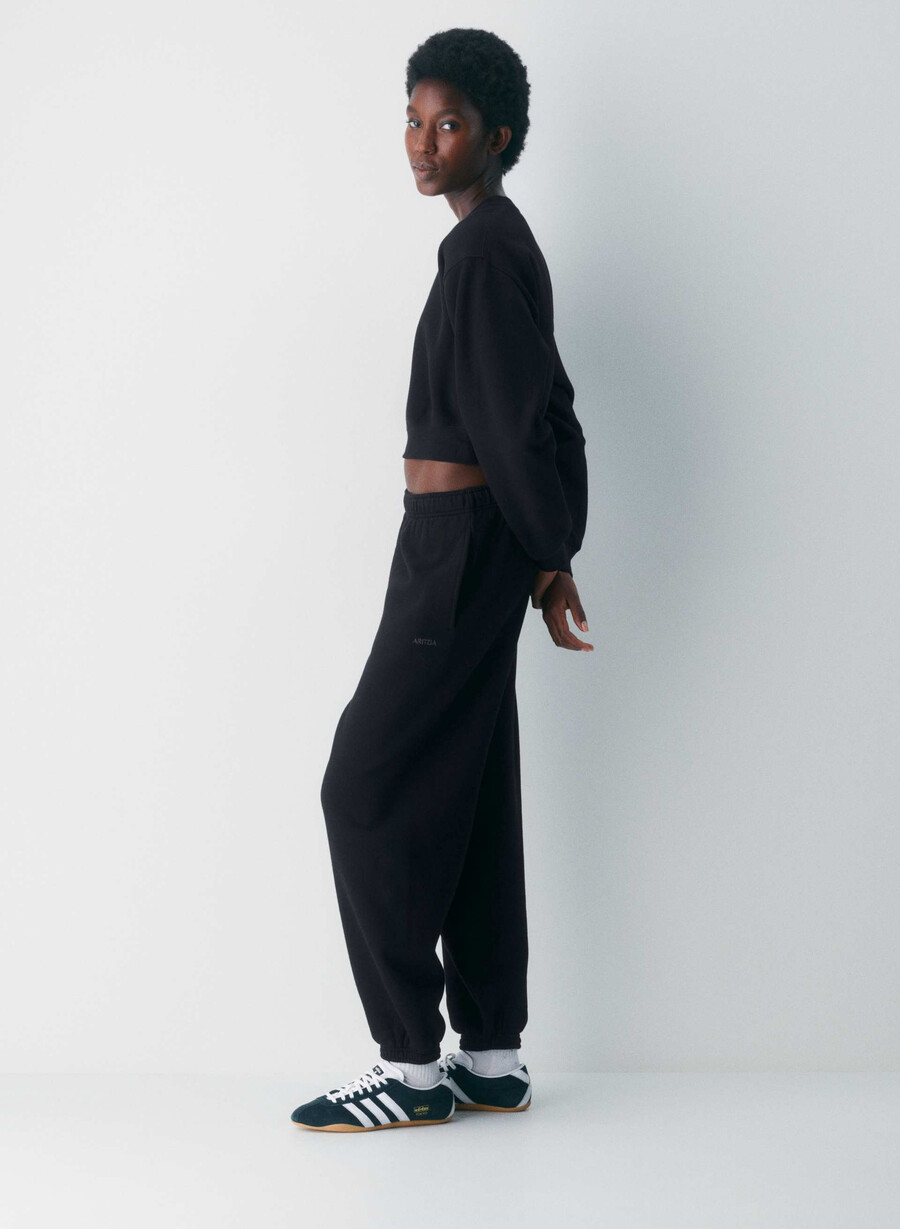 mysig fleece mega jogger svart