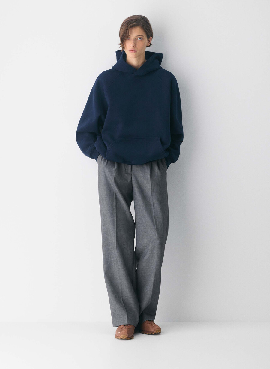 mysig fleece mega raglan-huvtröja admiral