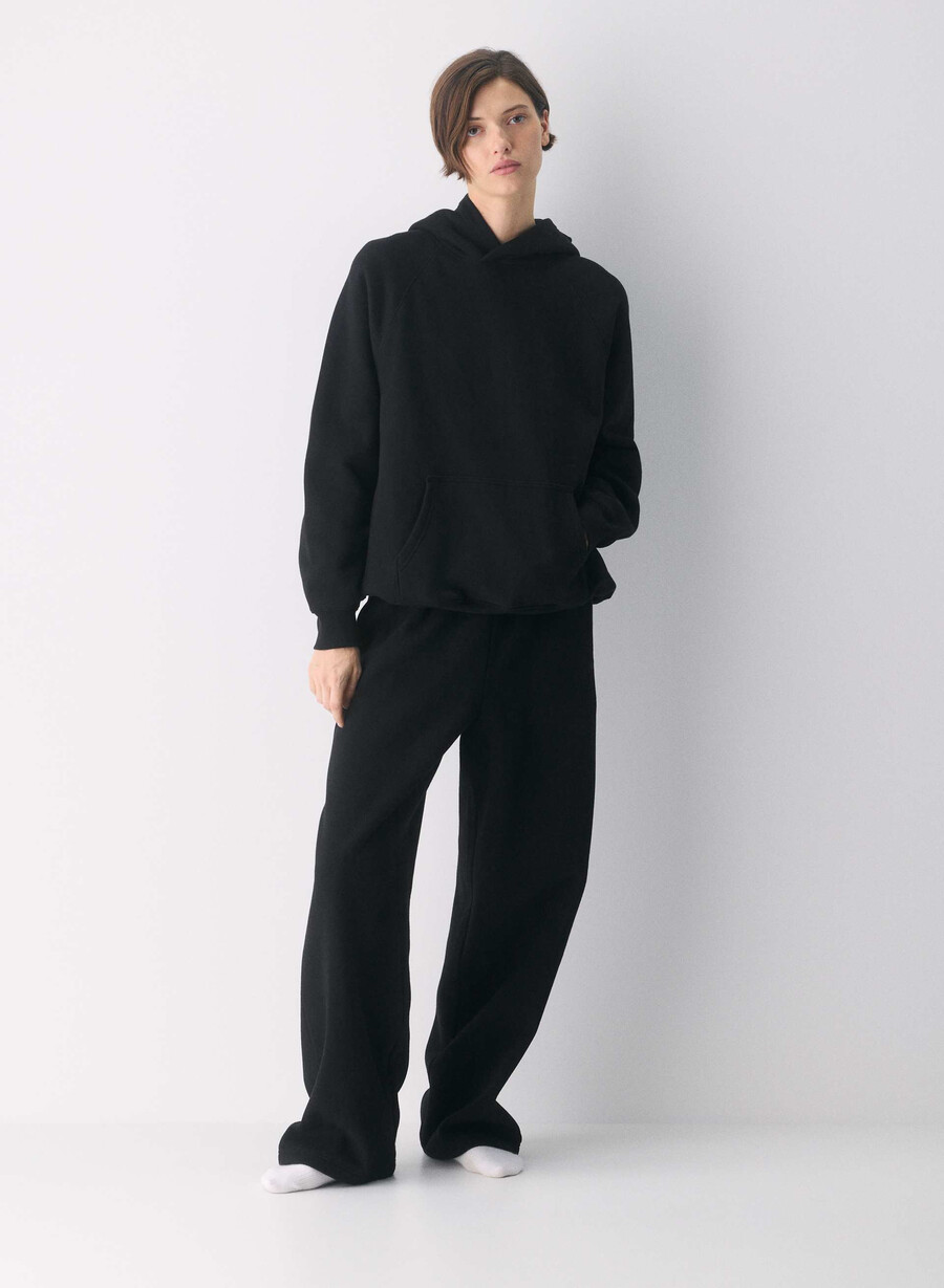 mysig fleece mega raglan hoodie svart