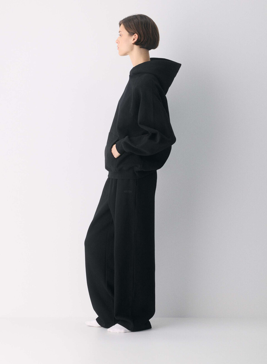 mysig fleece mega raglan hoodie svart