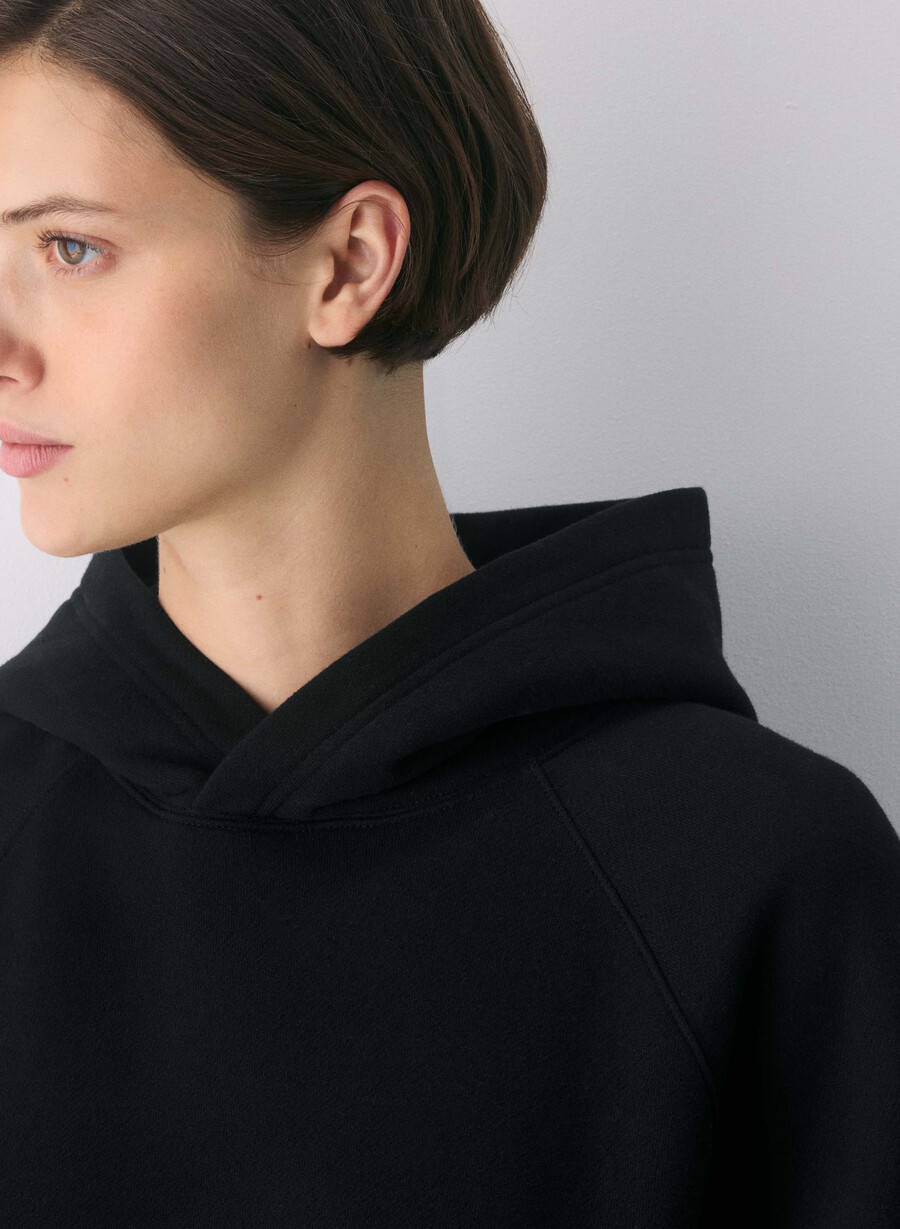 mysig fleece mega raglan hoodie svart