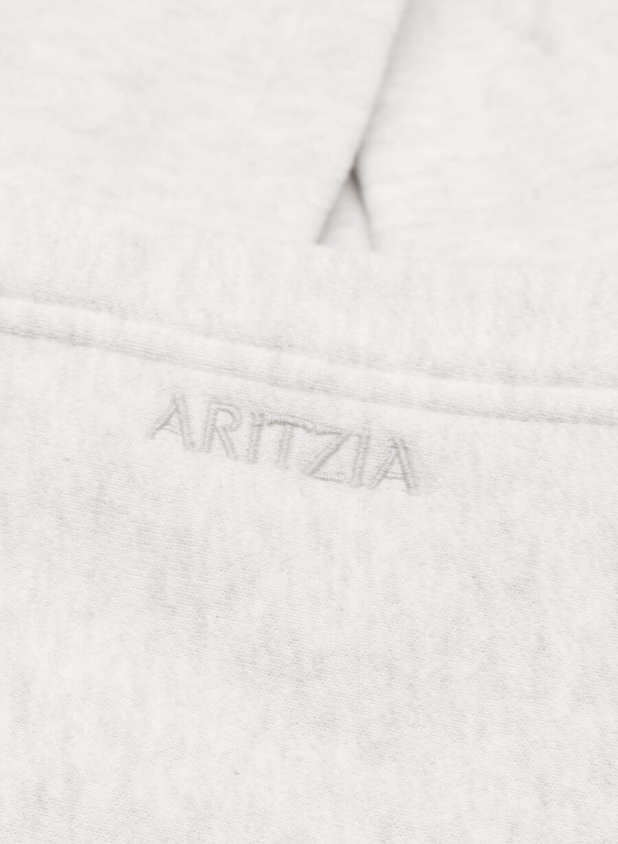 mysig fleece mega raglan hoodie i vit ljungfärg