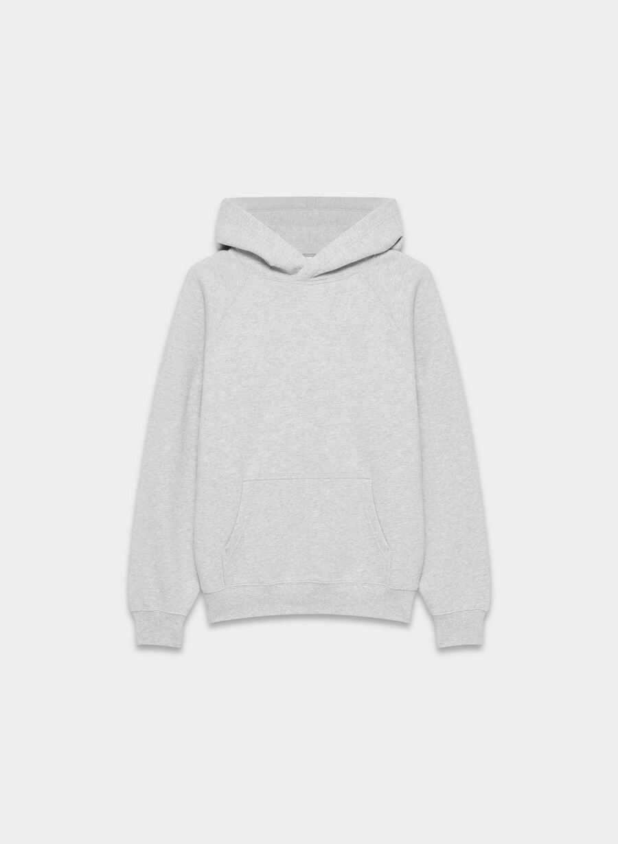 mysig fleece mega raglan-huvtröja i krom med ljung
