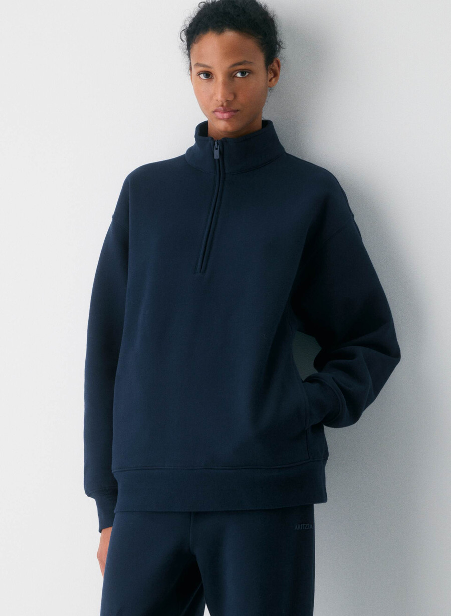 mysig fleece-tröja med 12 dragkedja från admiral