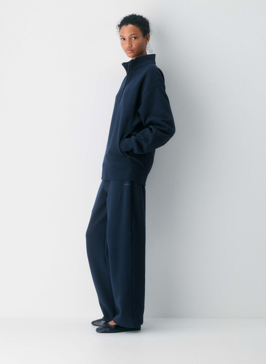 mysig fleece-tröja med 12 dragkedja från admiral