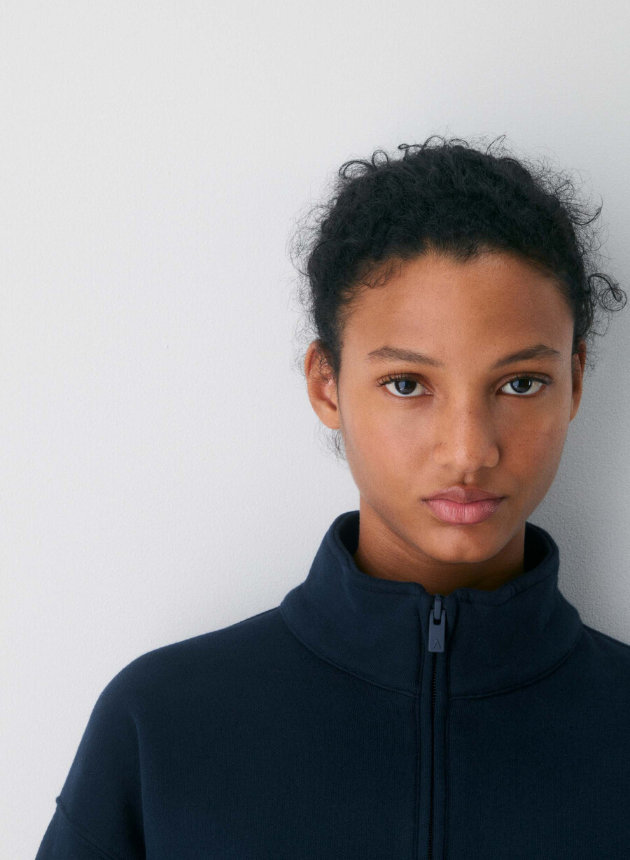 mysig fleece-tröja med 12 dragkedja från admiral