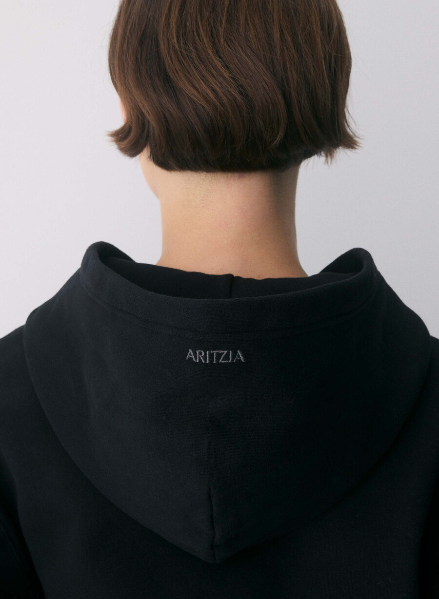 mysig fleece perfect zip hoodie svart