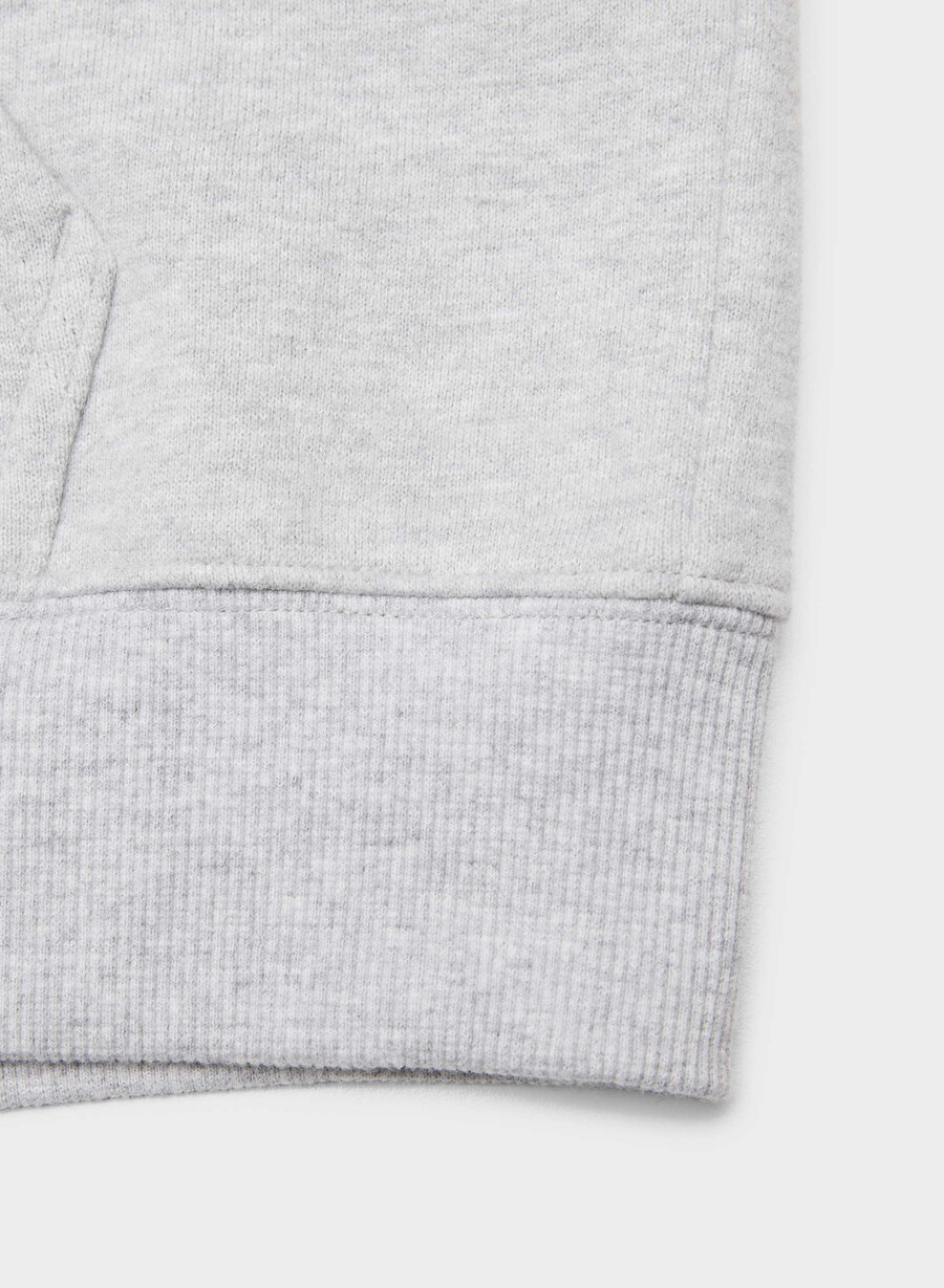 mysig fleece-huvtröja med dragkedja ljuvig krom