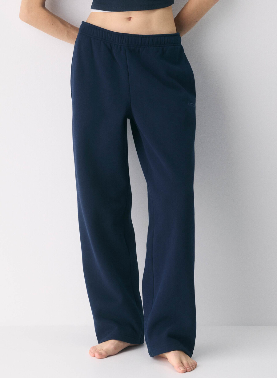 mysiga sweatfleece mega straight träningsbyxor admiral