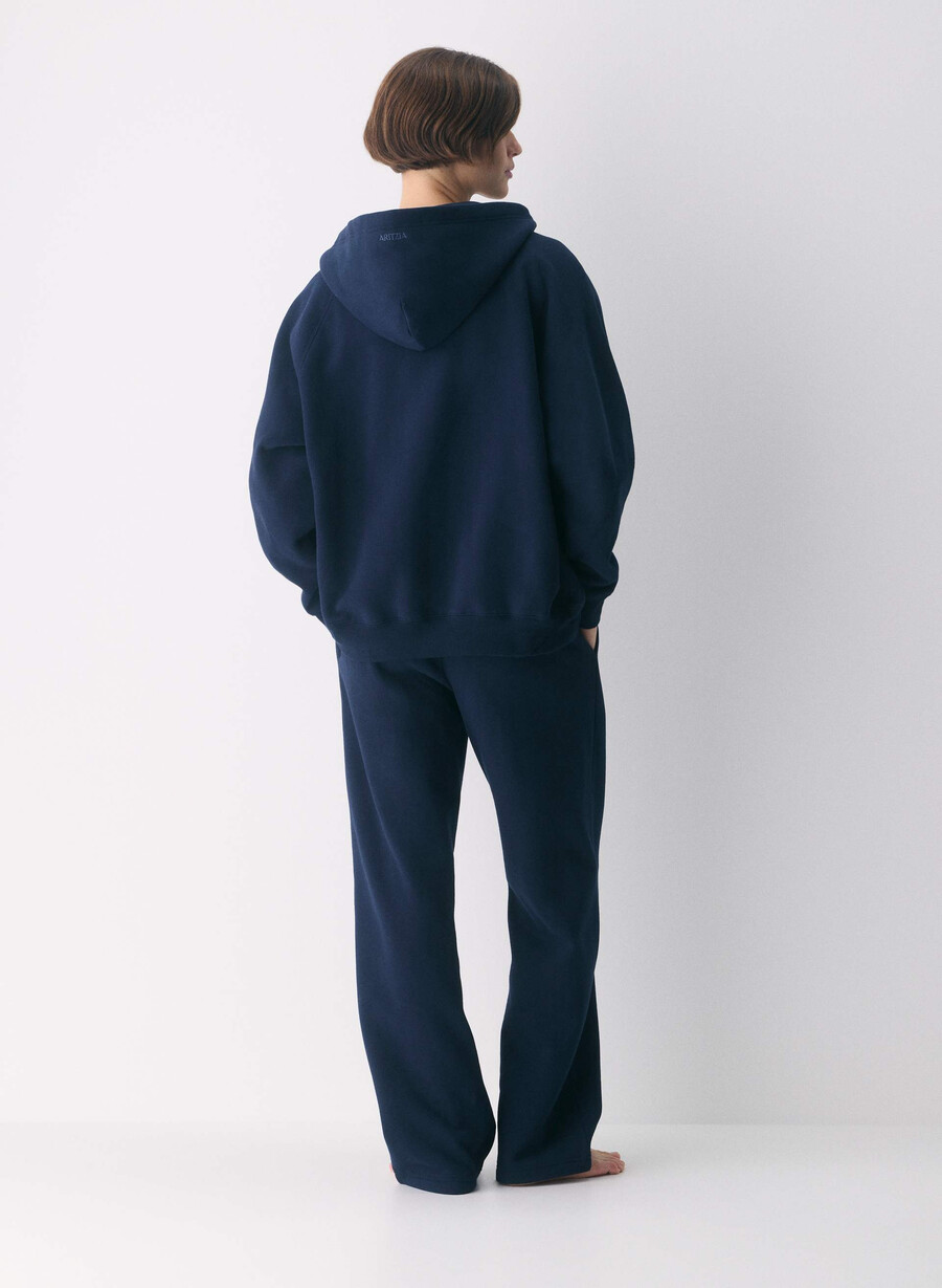 mysiga sweatfleece mega straight träningsbyxor admiral