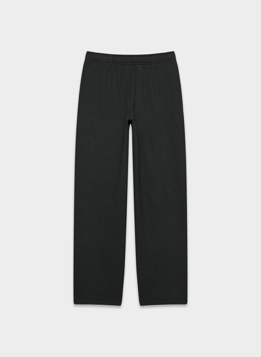mysiga sweatfleece mega straight träningsbyxor svart
