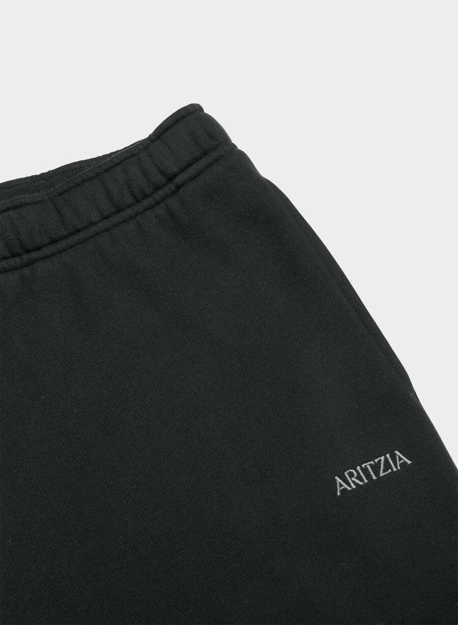 mysiga sweatfleece mega straight träningsbyxor svart