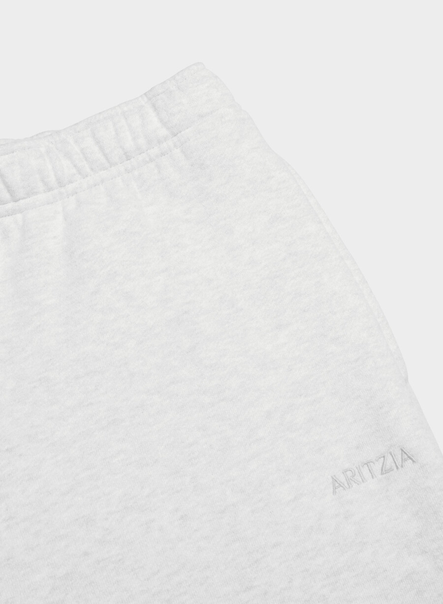 mysig sweatfleece mega straight träningsbyxa i meljord molnvit