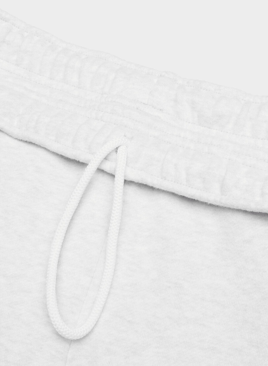 mysig sweatfleece mega straight träningsbyxa i meljord molnvit