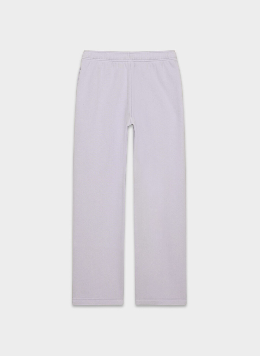 mysig sweatfleece mega straight träningsbyxa wildblommor lila