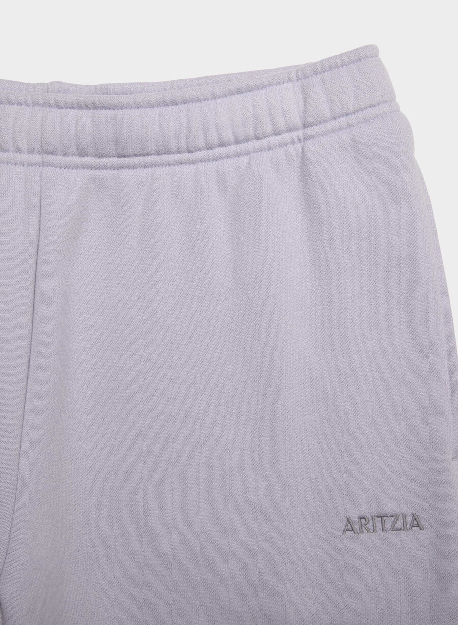 mysig sweatfleece mega straight träningsbyxa wildblommor lila