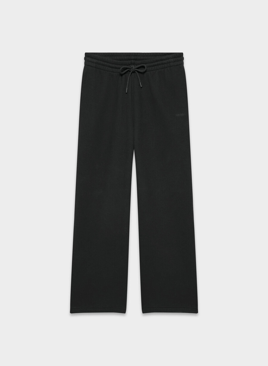 mysiga sweatfleece boyfriend wide sweatpants svart