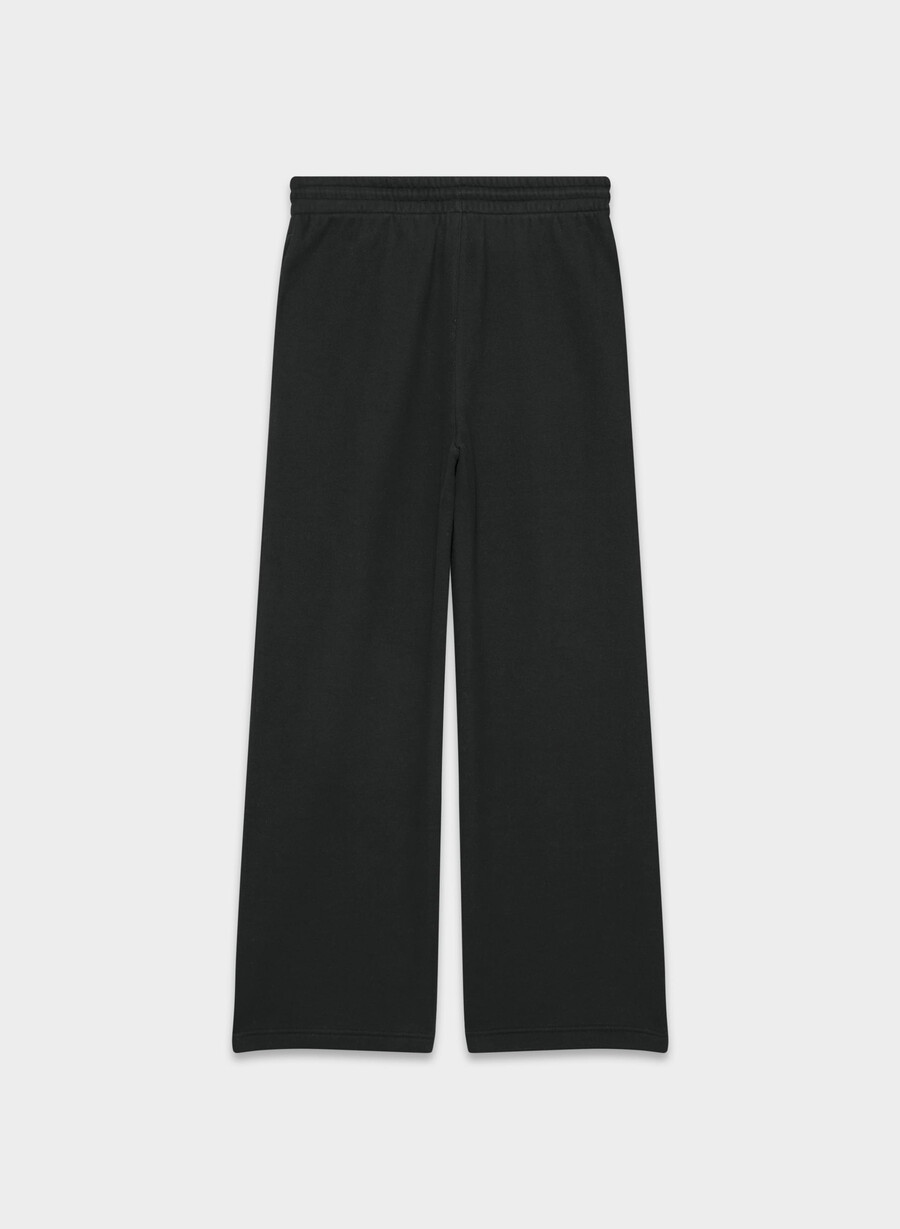 mysiga sweatfleece boyfriend wide sweatpants svart