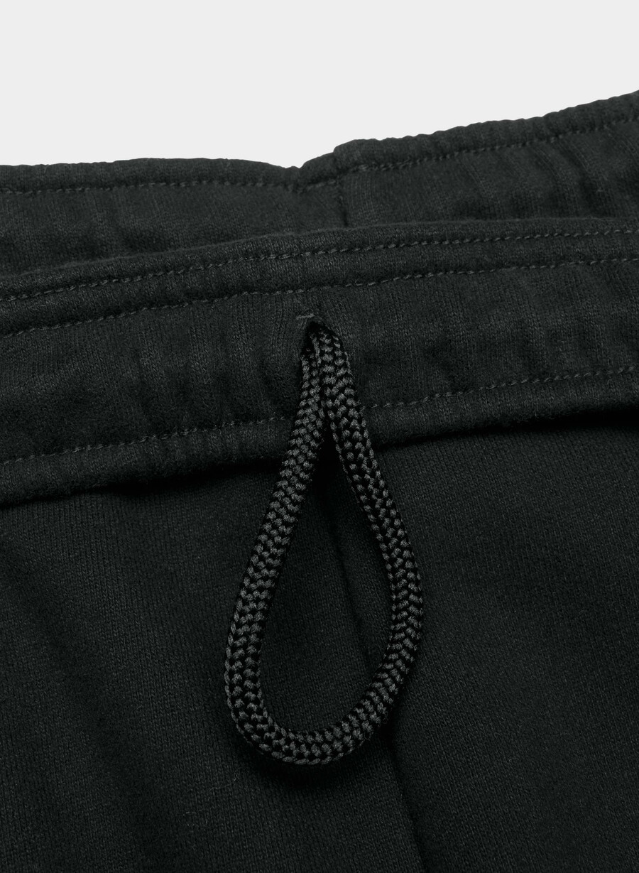 mysiga svettfleece mega cargo-shorts till mitten av låret svart