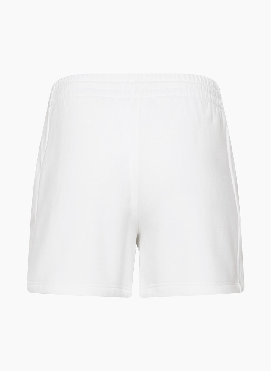 mysiga fleece shorts med pojkvänsmönster vita