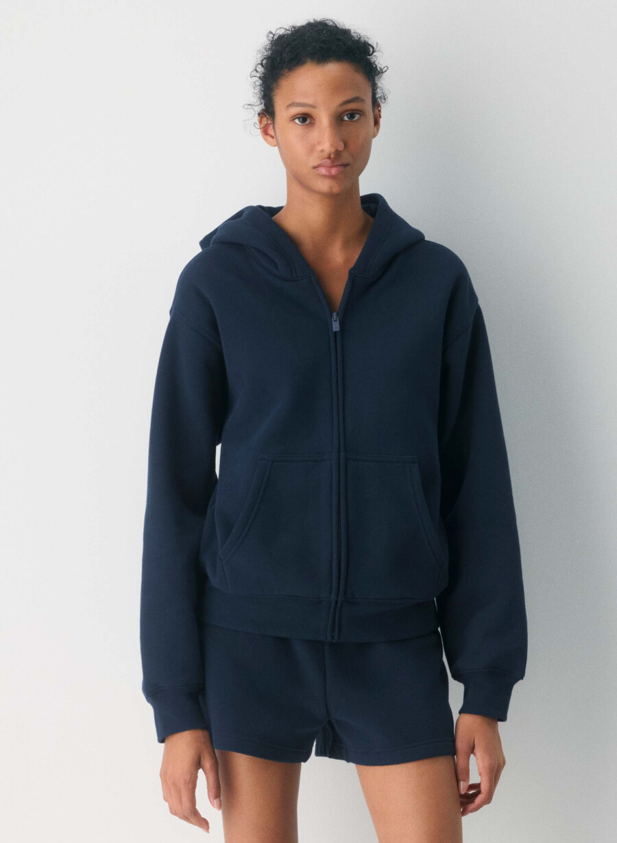 mysig fleece-shorts med hög midja admiral
