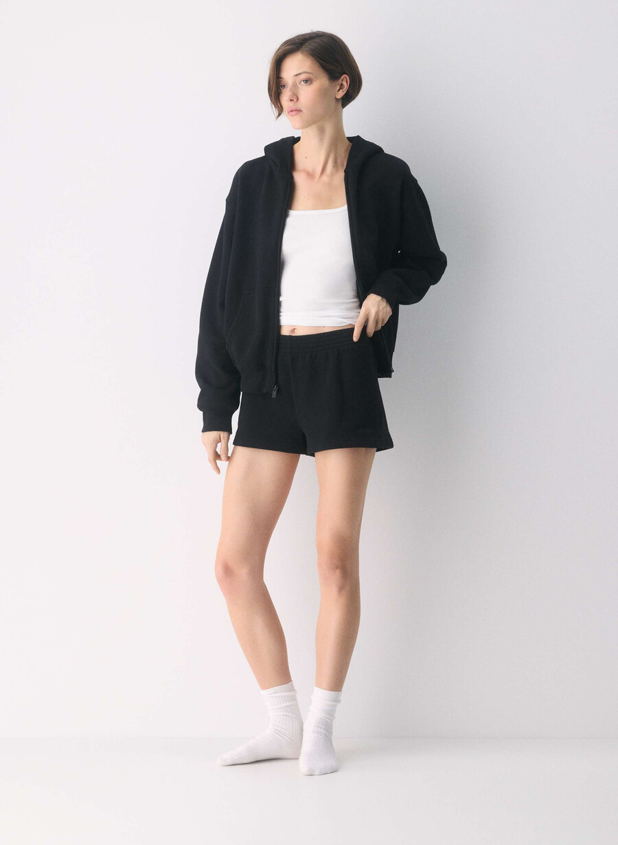 mysiga mjukisbyxor i fleece från perfect micro i svart