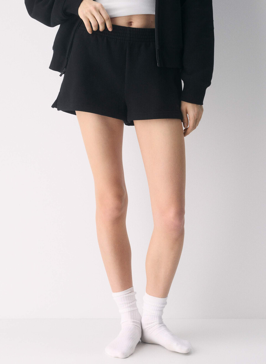mysiga mjukisbyxor i fleece från perfect micro i svart