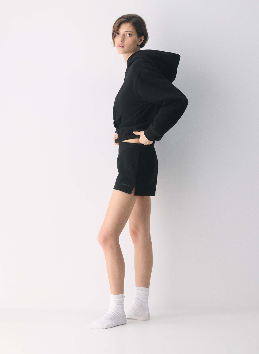 mysiga mjukisbyxor i fleece från perfect micro i svart