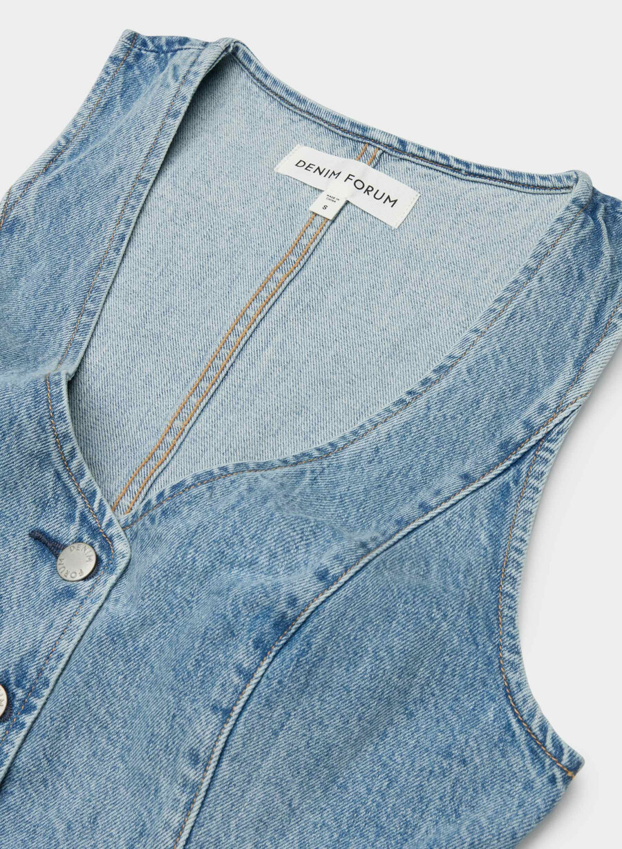 denim forum 90-talets mia jeansväst 7 År bleu taboo